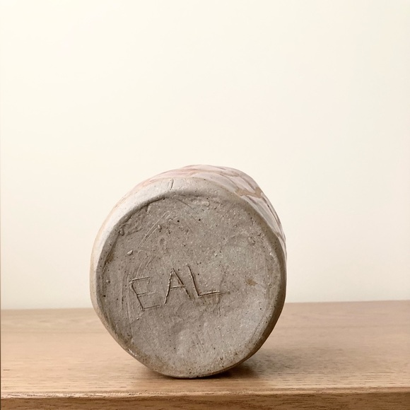 studio pottery rustic wabi sabi bowl rose pink handmade ceramic dish imperfect - Picture 8 of 10